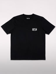 Black t-shirt with small BLKWTE logo on the left chest
